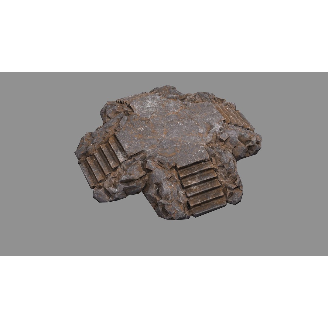 Staris Rock 3D Model – Low Poly PBR Landscape Asset, FBX/OBJ - View 9