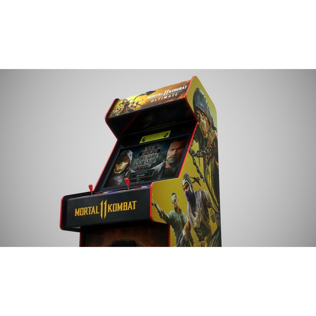 Arcade Game Machine 3D Model – Low Poly Game Asset, FBX, PBR - View 15