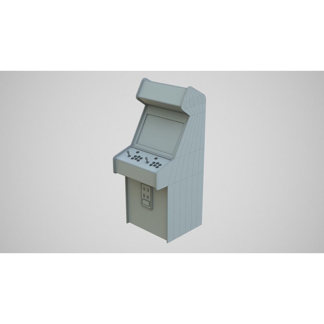 Arcade Game Machine 3D Model – Low Poly Game Asset, FBX, PBR - View 18