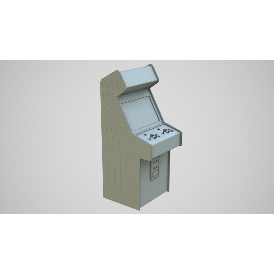 Arcade Game Machine 3D Model – Low Poly Game Asset, FBX, PBR - View 19