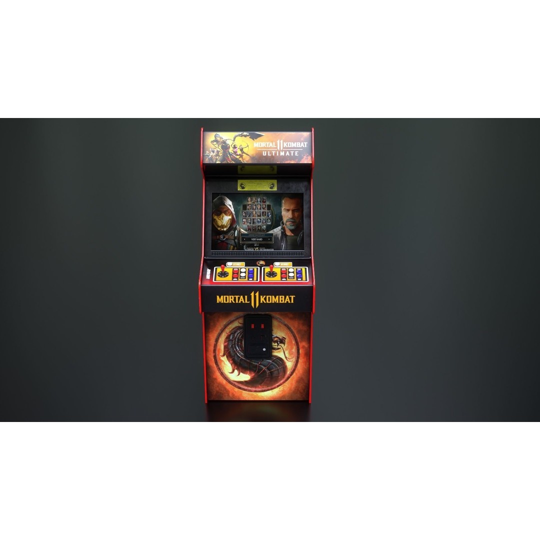 Arcade Game Machine 3D Model – Low Poly Game Asset, FBX, PBR - View 4
