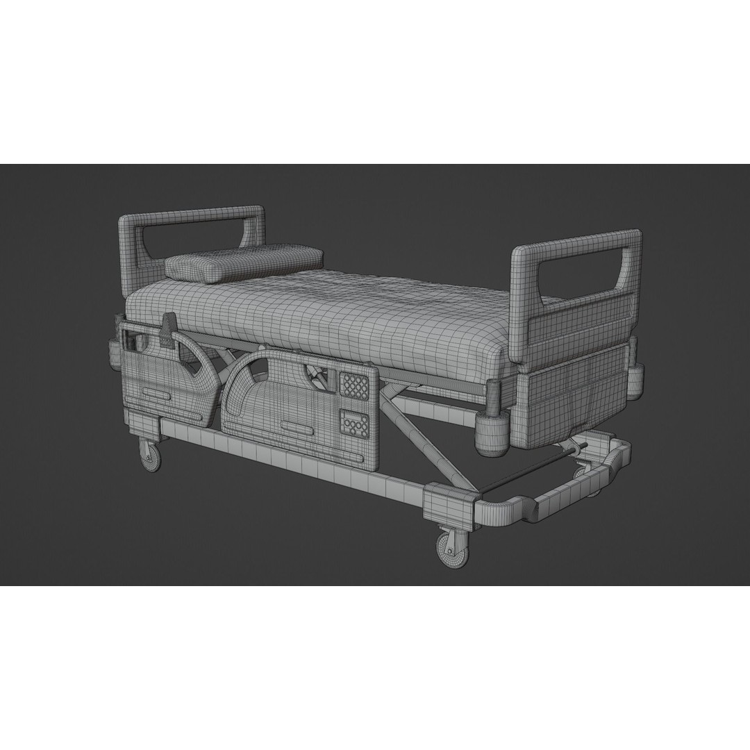 Hospital Corridor 3D Model – Low Poly Game Asset, FBX, Blender - View 18