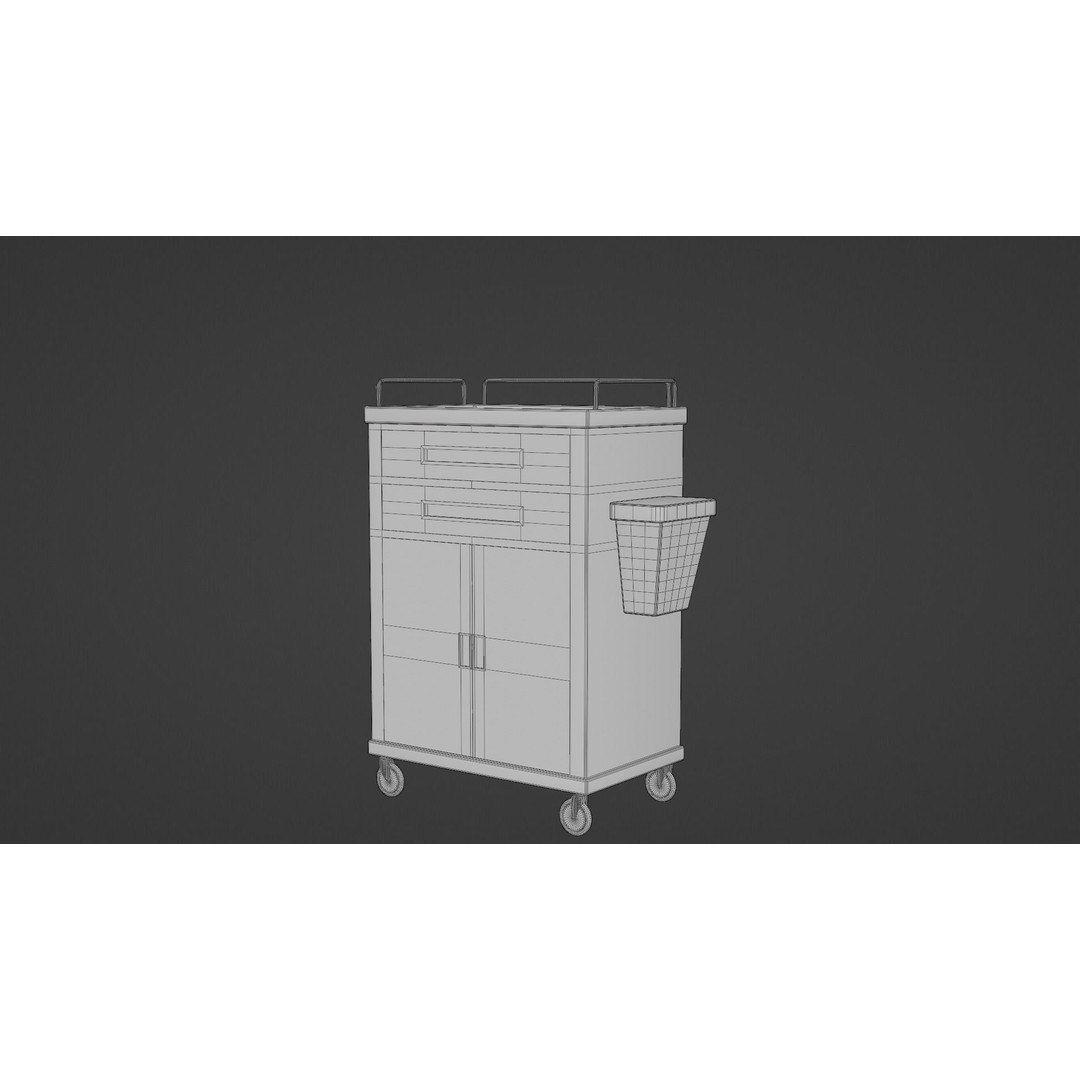 Hospital Corridor 3D Model – Low Poly Game Asset, FBX, Blender - View 25