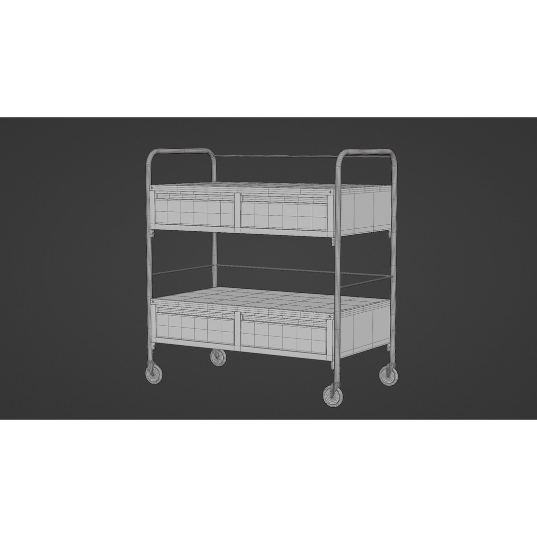 Hospital Corridor 3D Model – Low Poly Game Asset, FBX, Blender - View 26
