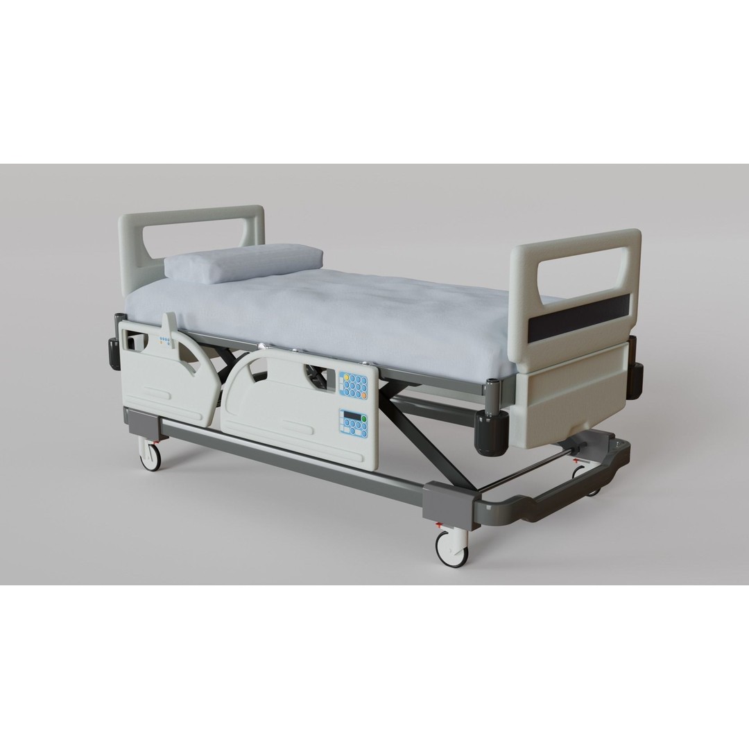 Hospital Corridor 3D Model – Low Poly Game Asset, FBX, Blender - View 6