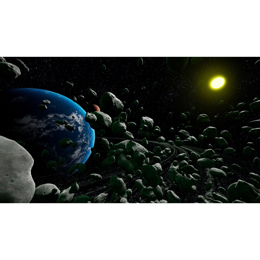 Asteroid Mega Pack 3D Model – Low Poly Game Asset, FBX, PBR