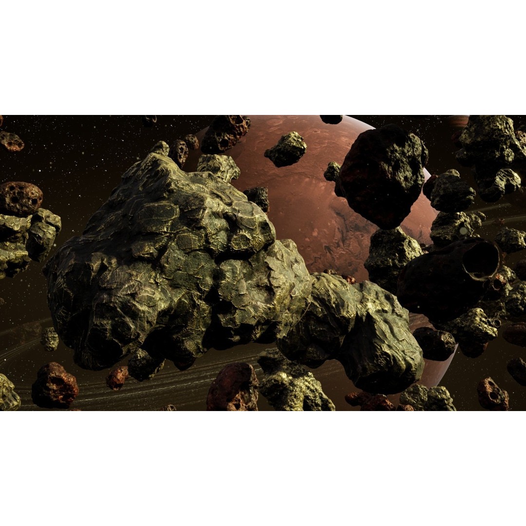 Asteroid Mega Pack 3D Model – Low Poly Game Asset, FBX, PBR - View 3