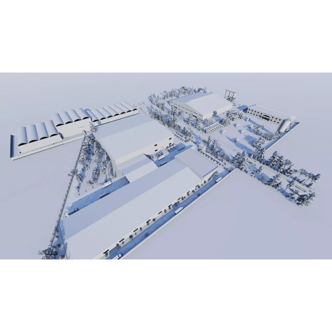 Industrial Factory 3D Model – High Poly Game Asset, FBX, OBJ, PBR - View 13