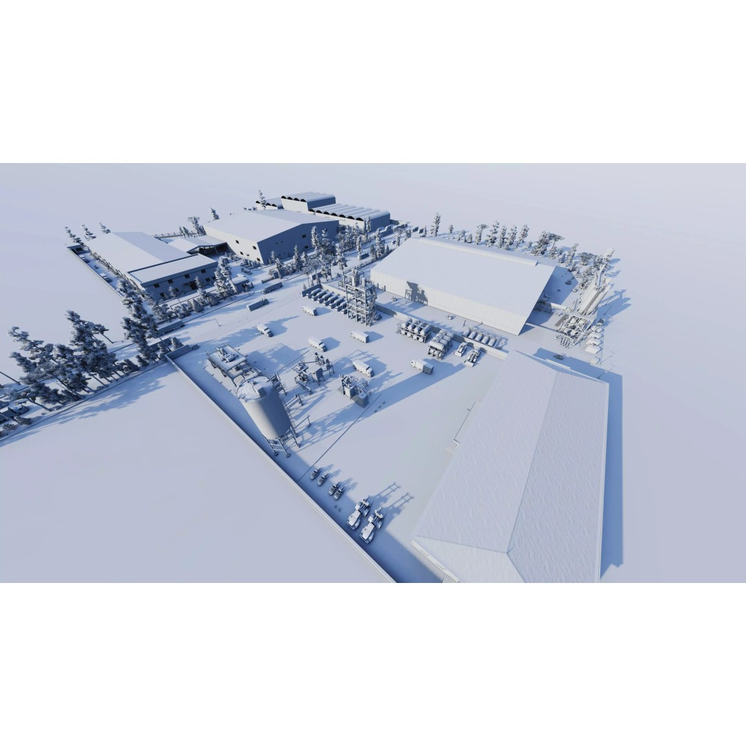 Industrial Factory 3D Model – High Poly Game Asset, FBX, OBJ, PBR - View 16