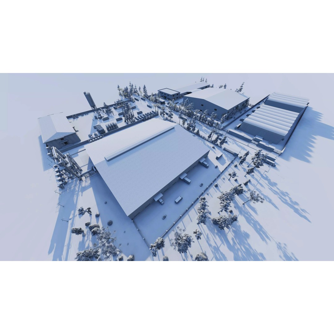 Industrial Factory 3D Model – High Poly Game Asset, FBX, OBJ, PBR - View 19