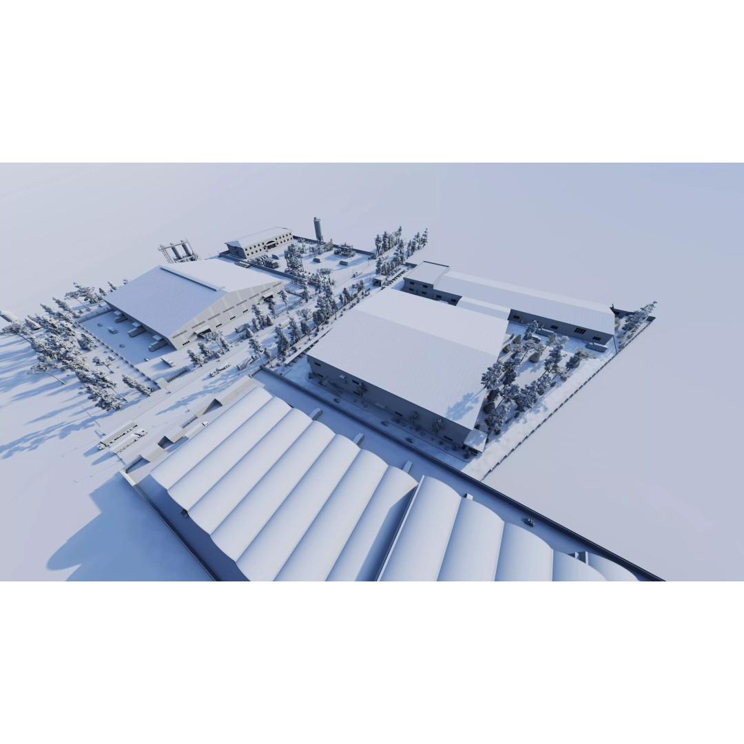 Industrial Factory 3D Model – High Poly Game Asset, FBX, OBJ, PBR - View 23