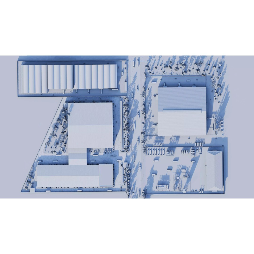 Industrial Factory 3D Model – High Poly Game Asset, FBX, OBJ, PBR - View 26