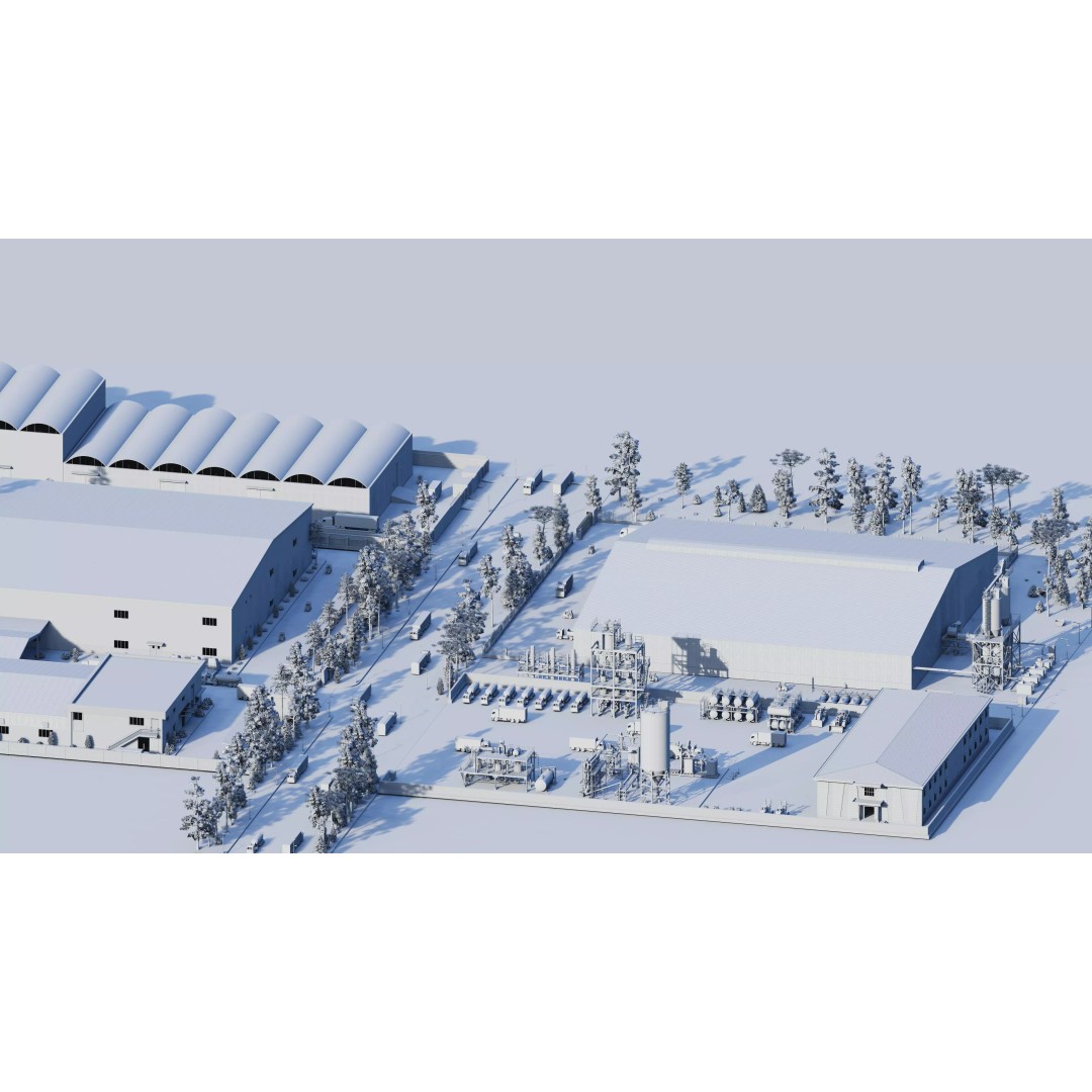 Industrial Factory 3D Model – High Poly Game Asset, FBX, OBJ, PBR - View 30
