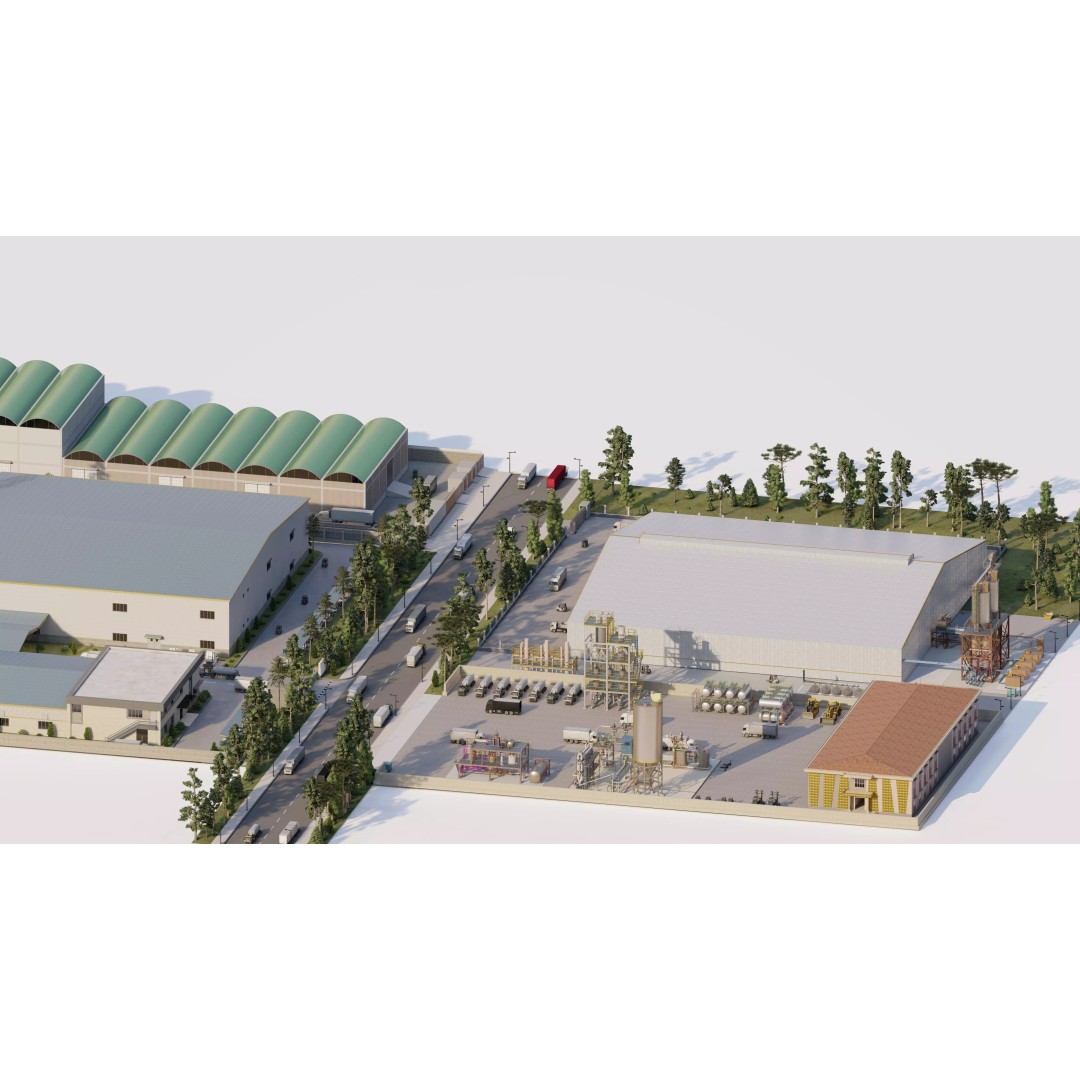 Industrial Factory 3D Model – High Poly Game Asset, FBX, OBJ, PBR - View 7