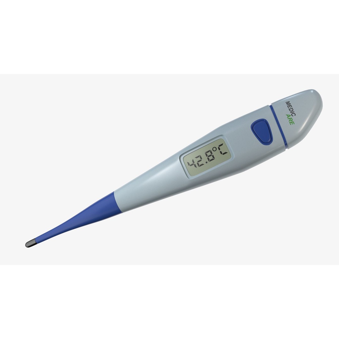 ProMed Digital Thermometer 3D Model – High Poly PBR Asset, FBX/OBJ - View 3