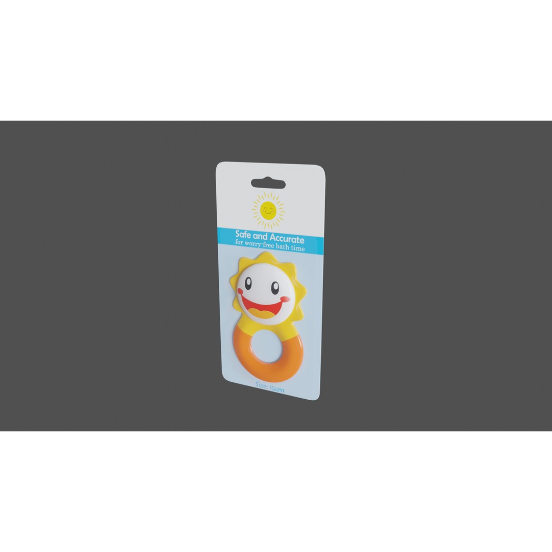 Baby Bath Thermometer 3D Model – Low Poly Game Asset, FBX - View 3