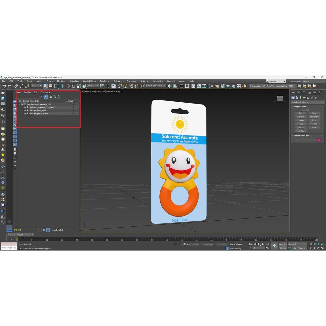 Baby Bath Thermometer 3D Model – Low Poly Game Asset, FBX - View 5