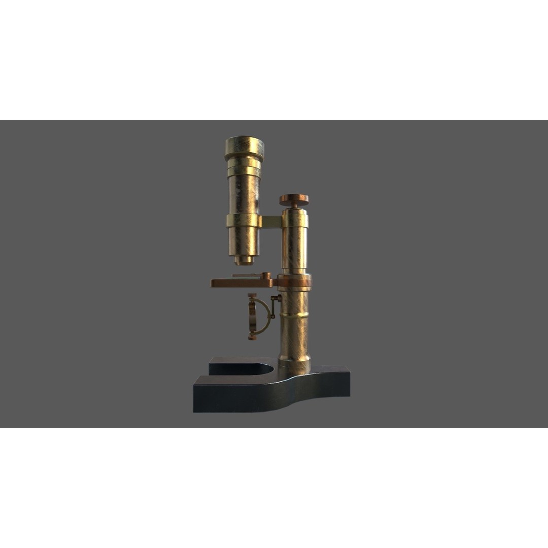 Stylized Microscope 3D Model – Low Poly Game Asset, FBX, OBJ, Blender - View 12