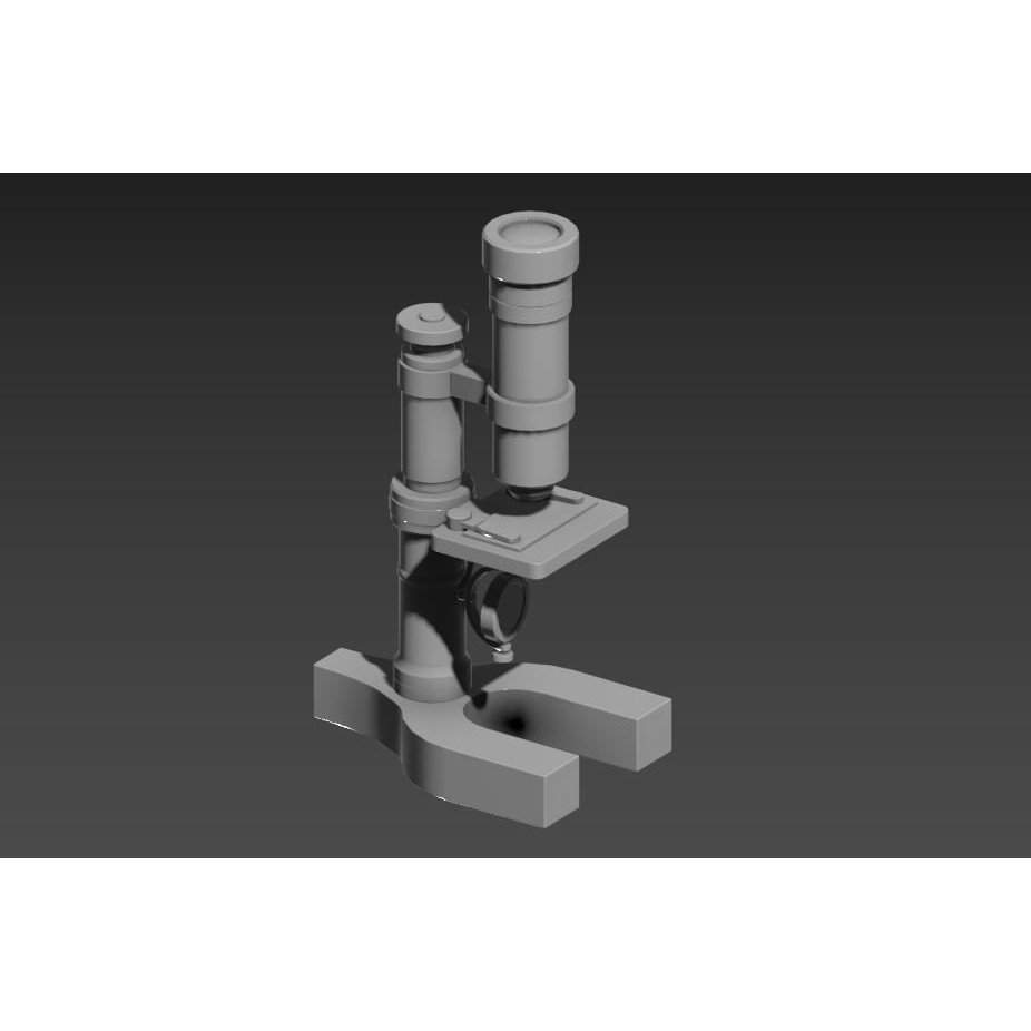 Stylized Microscope 3D Model – Low Poly Game Asset, FBX, OBJ, Blender - View 14