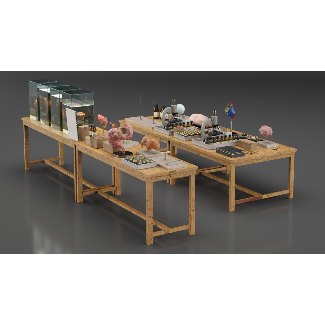Biological Specimen Laboratory Equipment 3D Model – PBR Textured, FBX - View 14