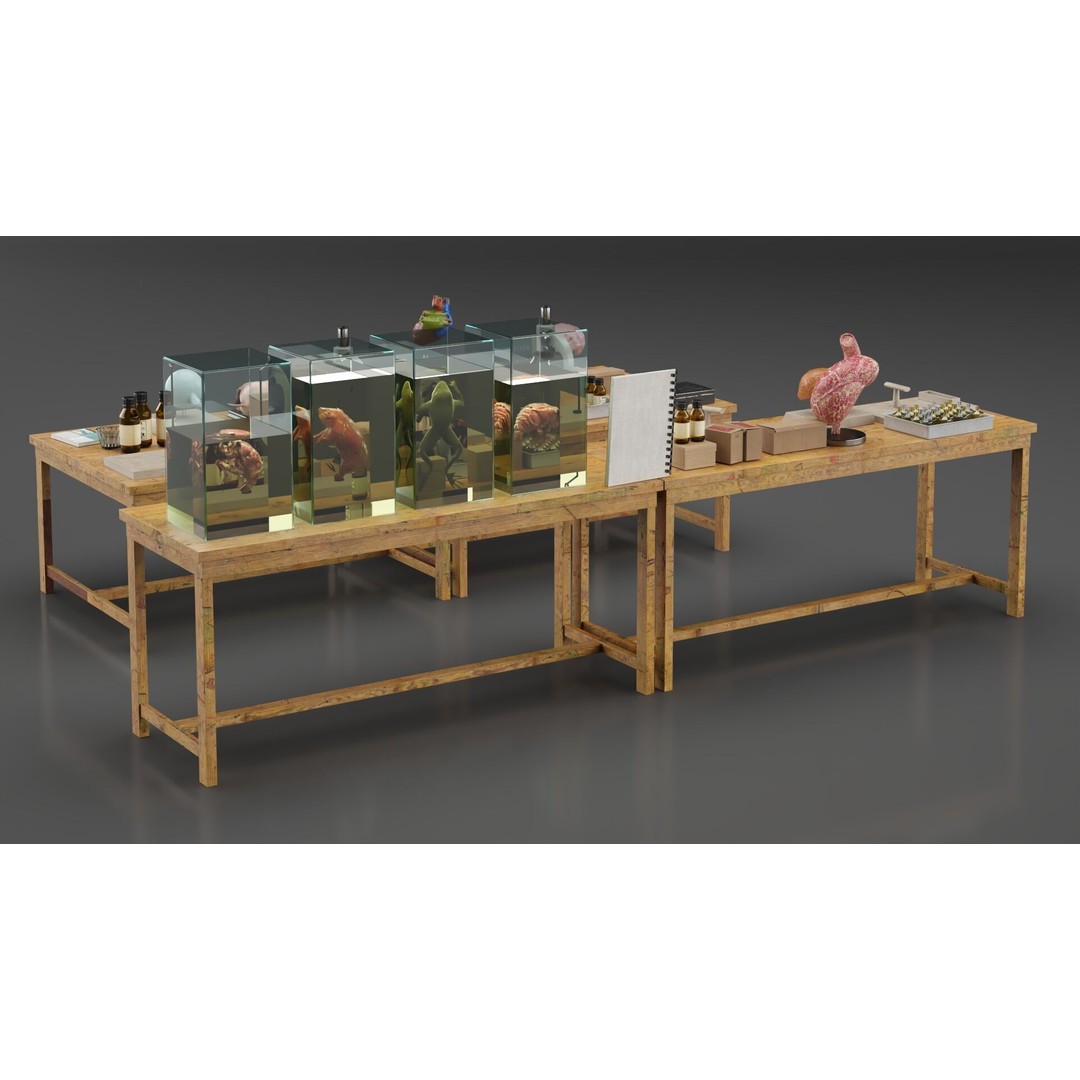 Biological Specimen Laboratory Equipment 3D Model – PBR Textured, FBX - View 3