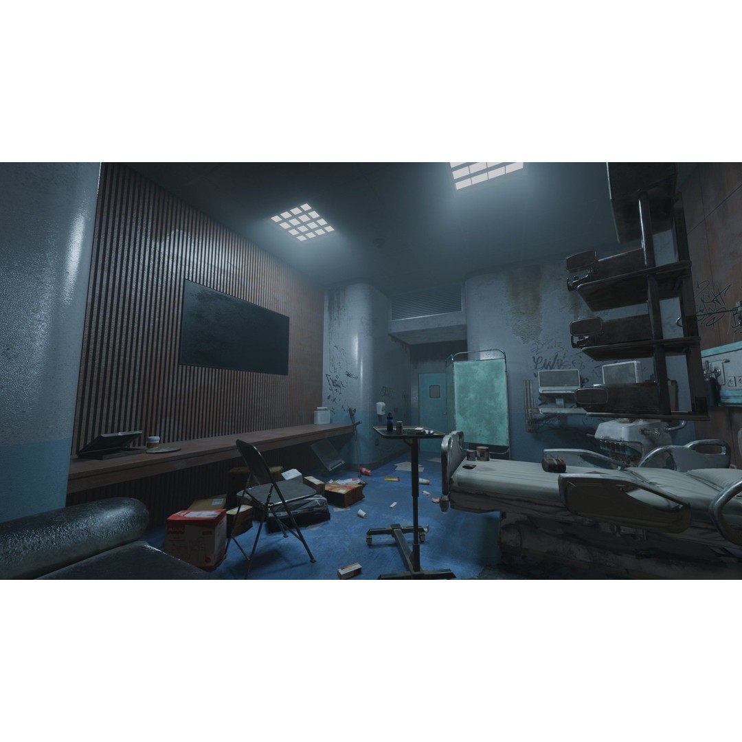 Patient Room 3D Model – Low Poly Concept with Textures for Blender - View 10