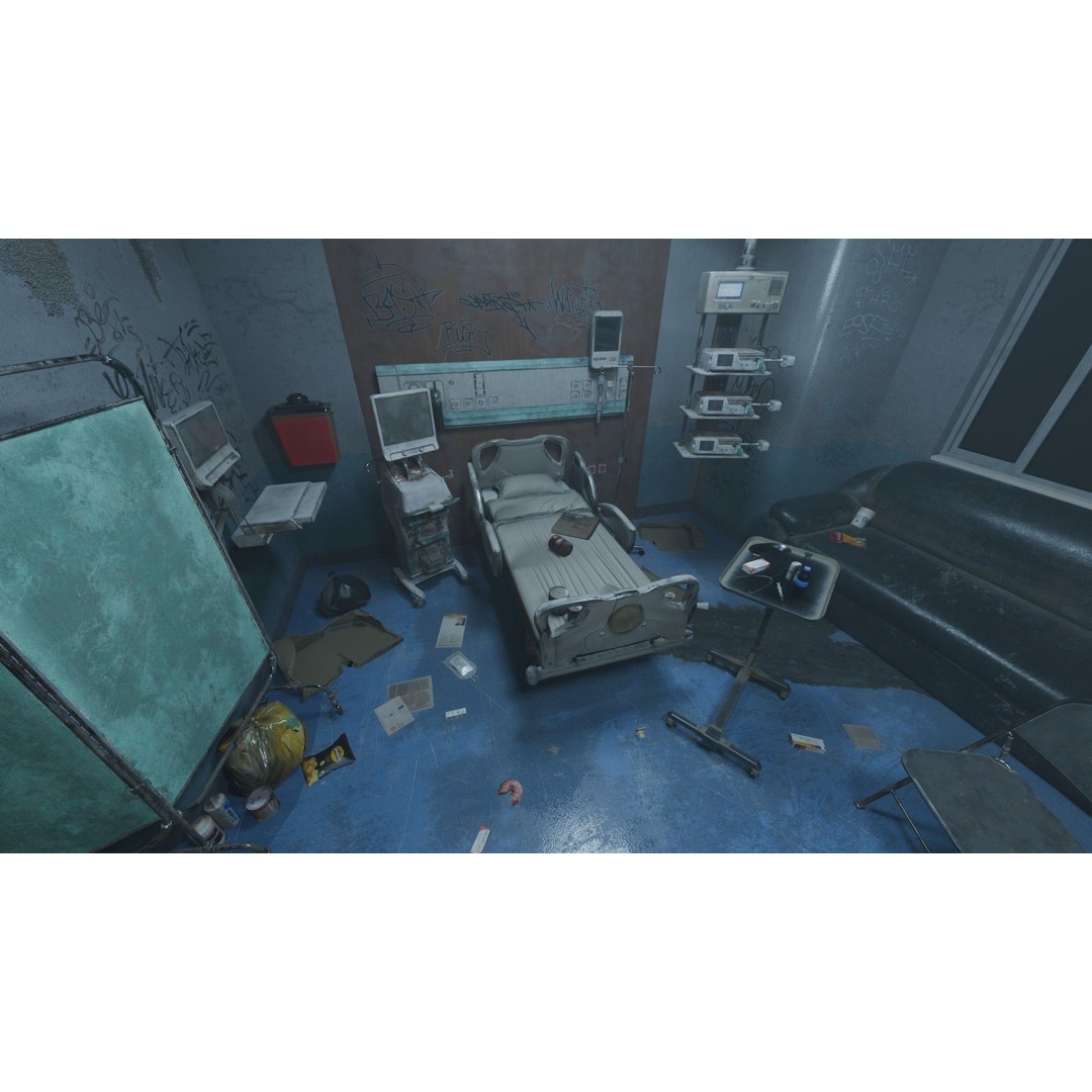 Patient Room 3D Model – Low Poly Concept with Textures for Blender - View 11