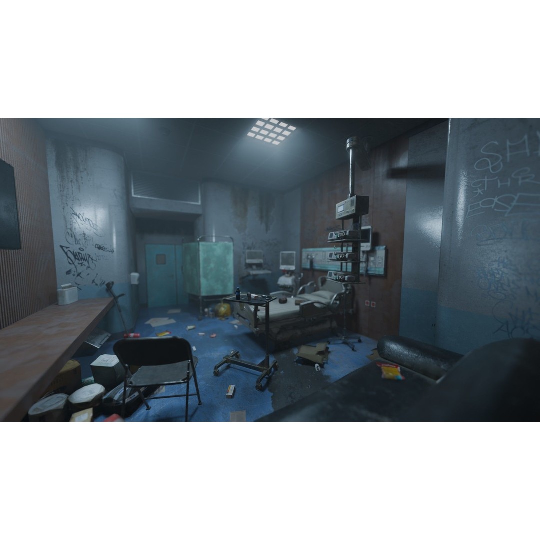 Patient Room 3D Model – Low Poly Concept with Textures for Blender - View 3