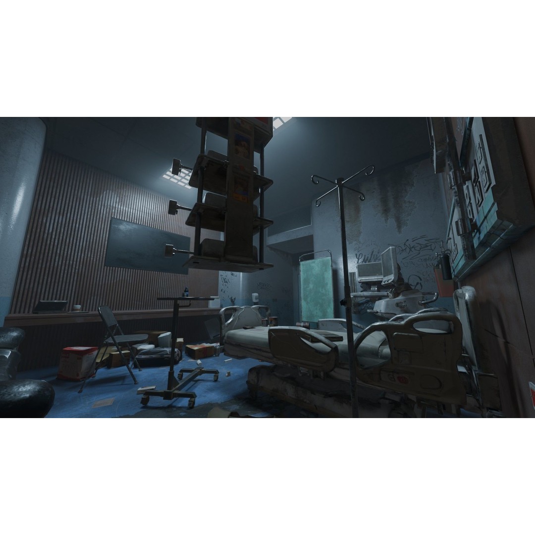Patient Room 3D Model – Low Poly Concept with Textures for Blender - View 4