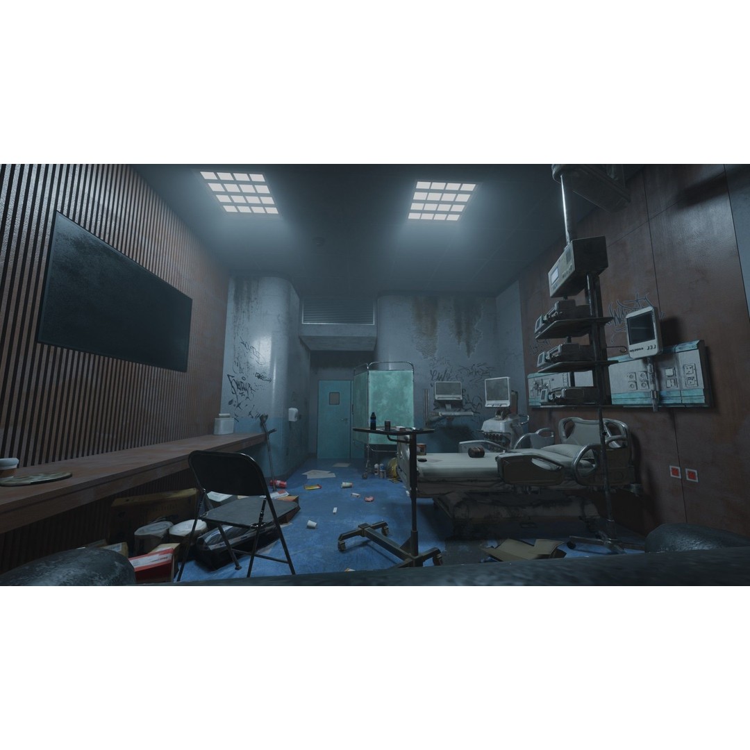 Patient Room 3D Model – Low Poly Concept with Textures for Blender - View 5