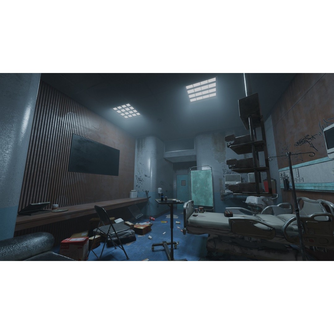 Patient Room 3D Model – Low Poly Concept with Textures for Blender - View 7