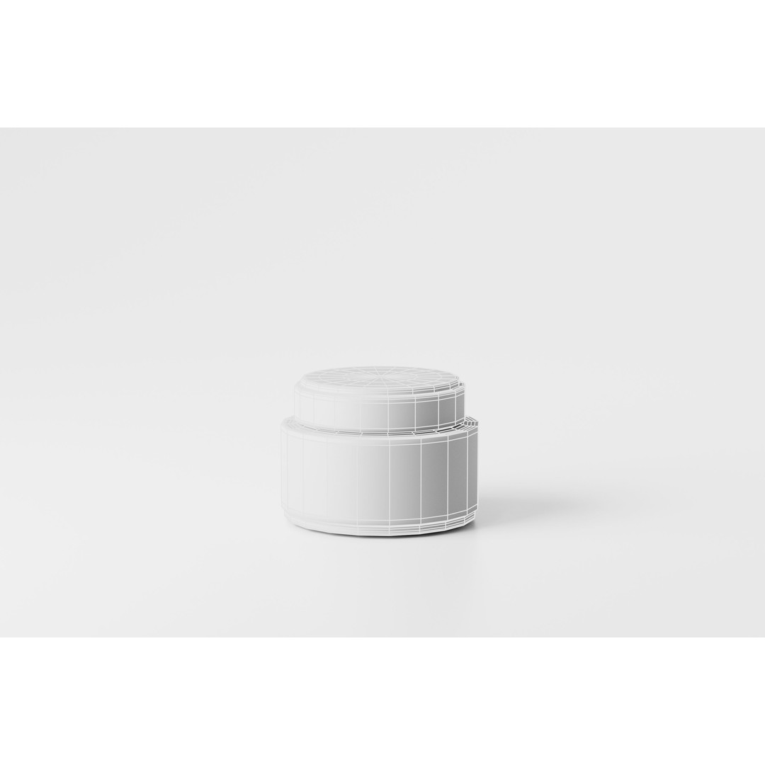 Cosmetic Glass Jar 3D Model – Low Poly PBR Asset, FBX & OBJ Formats