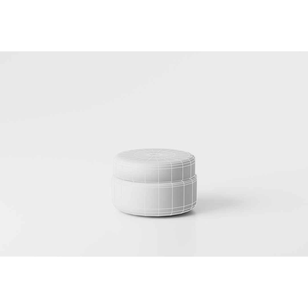 Cosmetic Glass Jar 3D Model – Low Poly PBR Asset, FBX & OBJ Formats - View 11