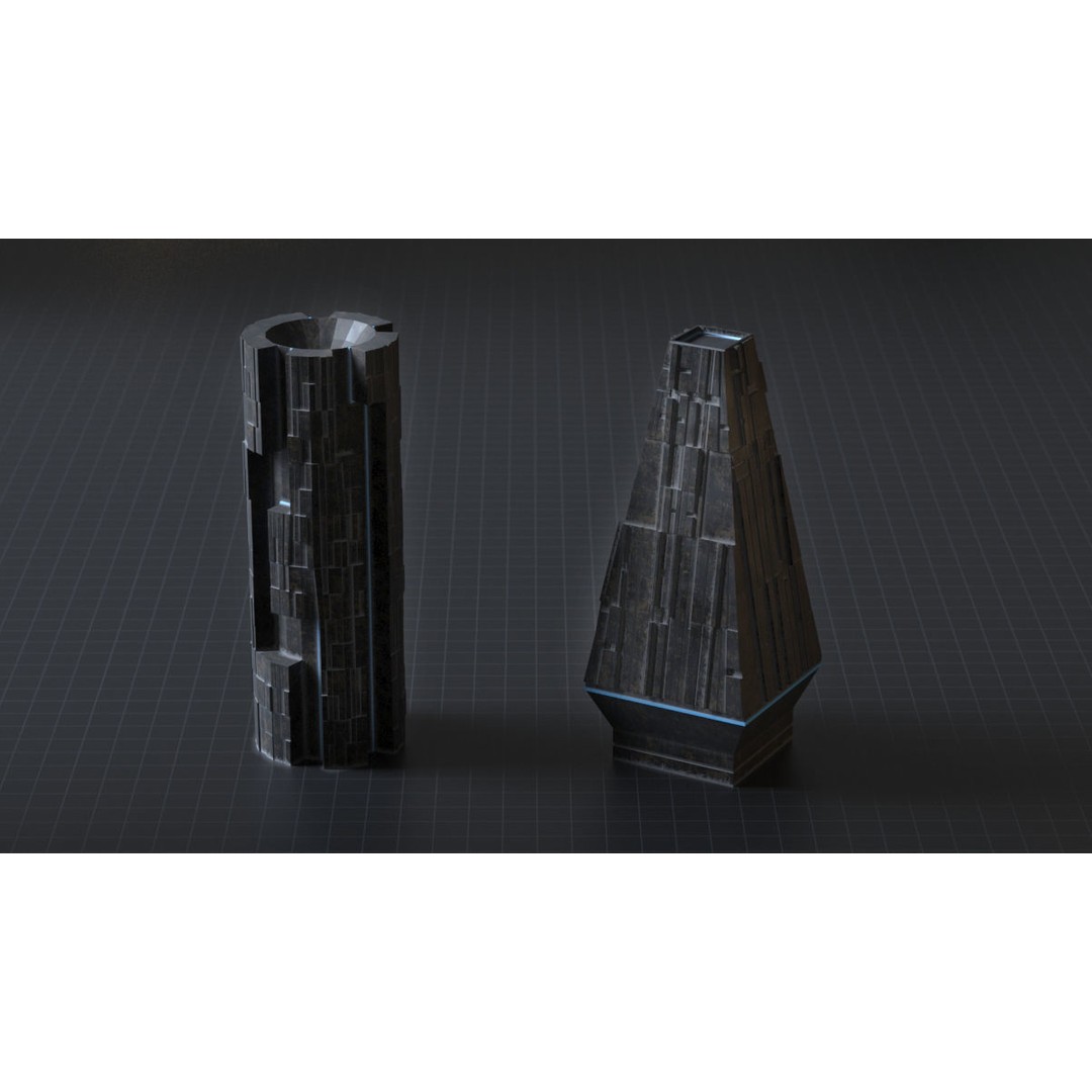 Sci-fi Spaceship 3D Model – Low Poly Game Asset, FBX, OBJ - View 9