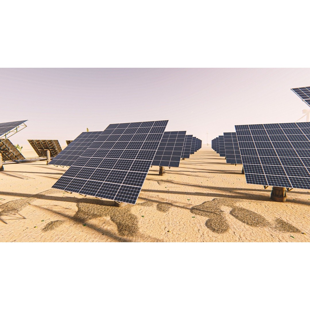Solar Panel 3D Model – Low Poly Game Asset, PBR Textures, FBX - View 12