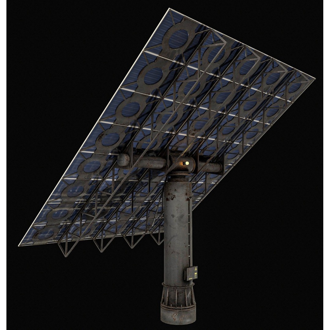 Solar Panel 3D Model – Low Poly Game Asset, PBR Textures, FBX - View 4