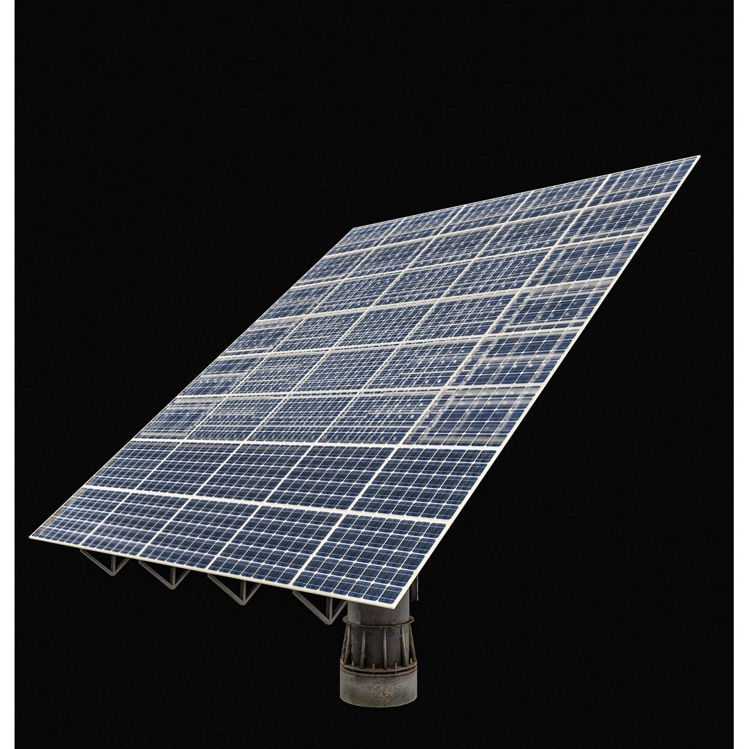 Solar Panel 3D Model – Low Poly Game Asset, PBR Textures, FBX - View 5