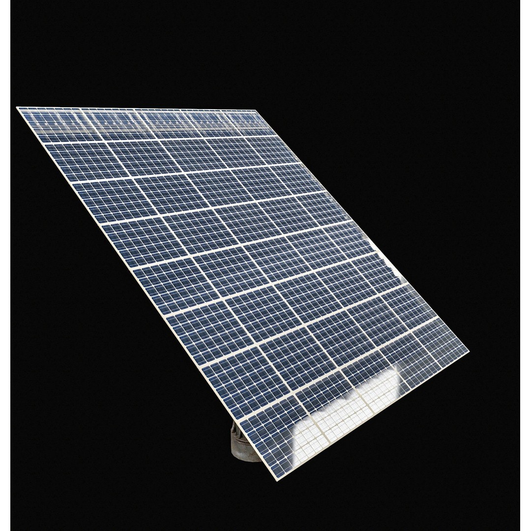 Solar Panel 3D Model – Low Poly Game Asset, PBR Textures, FBX - View 6