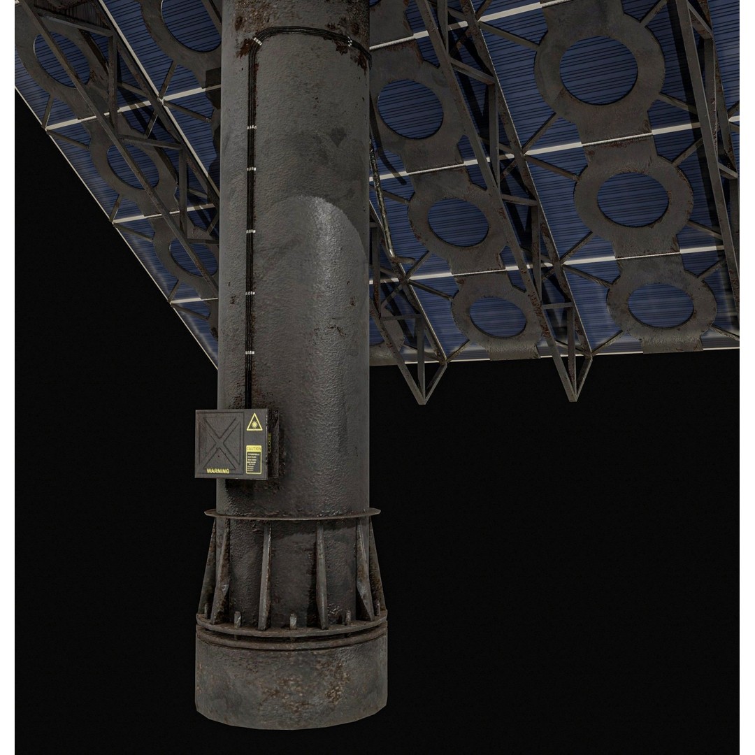 Solar Panel 3D Model – Low Poly Game Asset, PBR Textures, FBX - View 7
