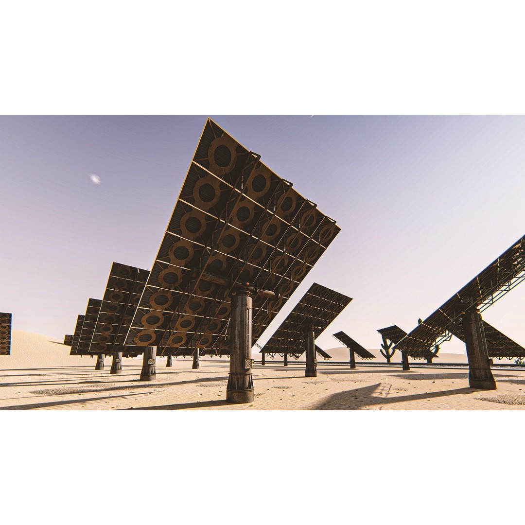 Solar Panel 3D Model – Low Poly Game Asset, PBR Textures, FBX - View 8