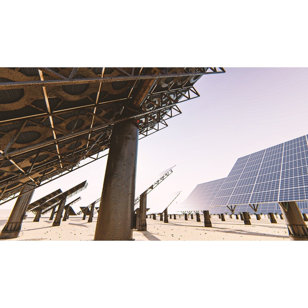 Solar Panel 3D Model – Low Poly Game Asset, PBR Textures, FBX - View 9