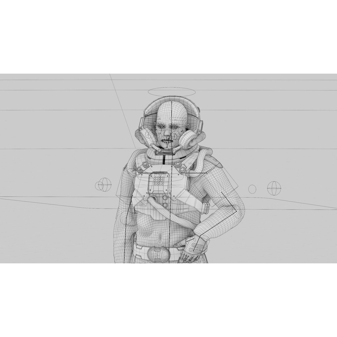 Mars Colony Astronaut 3D Model – Rigged Game Asset, FBX, Blender