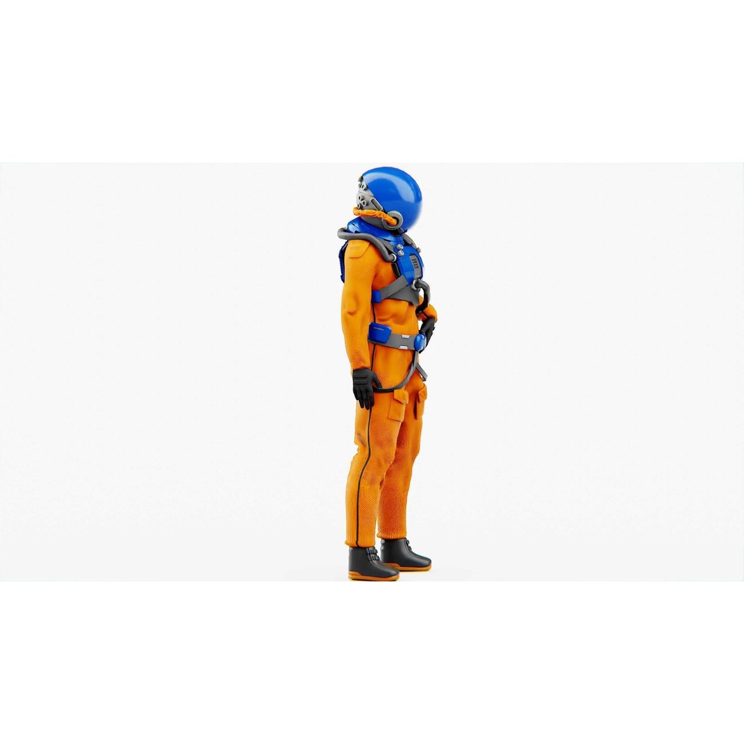 Mars Colony Astronaut 3D Model – Rigged Game Asset, FBX, Blender - View 10