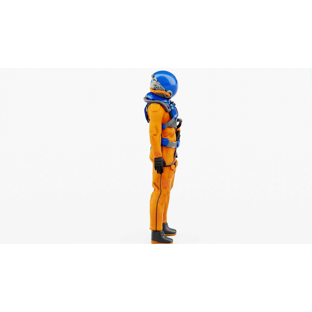 Mars Colony Astronaut 3D Model – Rigged Game Asset, FBX, Blender - View 11