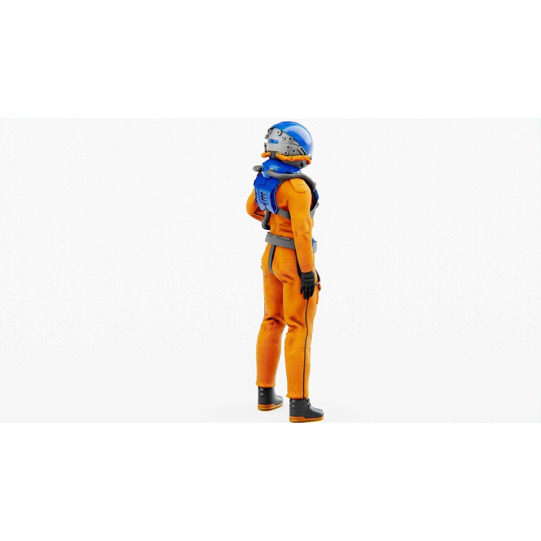 Mars Colony Astronaut 3D Model – Rigged Game Asset, FBX, Blender - View 13