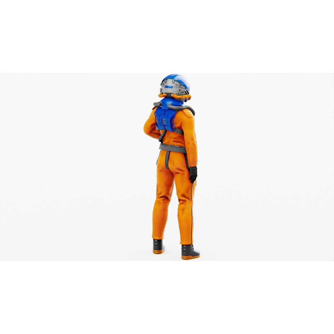 Mars Colony Astronaut 3D Model – Rigged Game Asset, FBX, Blender - View 14