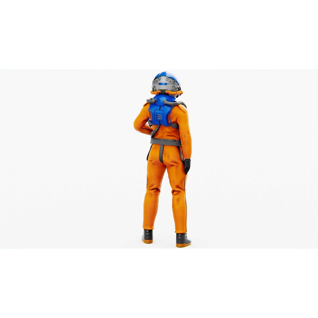 Mars Colony Astronaut 3D Model – Rigged Game Asset, FBX, Blender - View 15