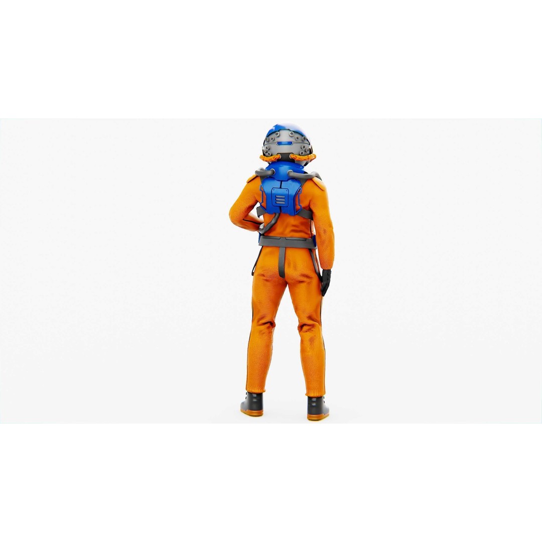 Mars Colony Astronaut 3D Model – Rigged Game Asset, FBX, Blender - View 16