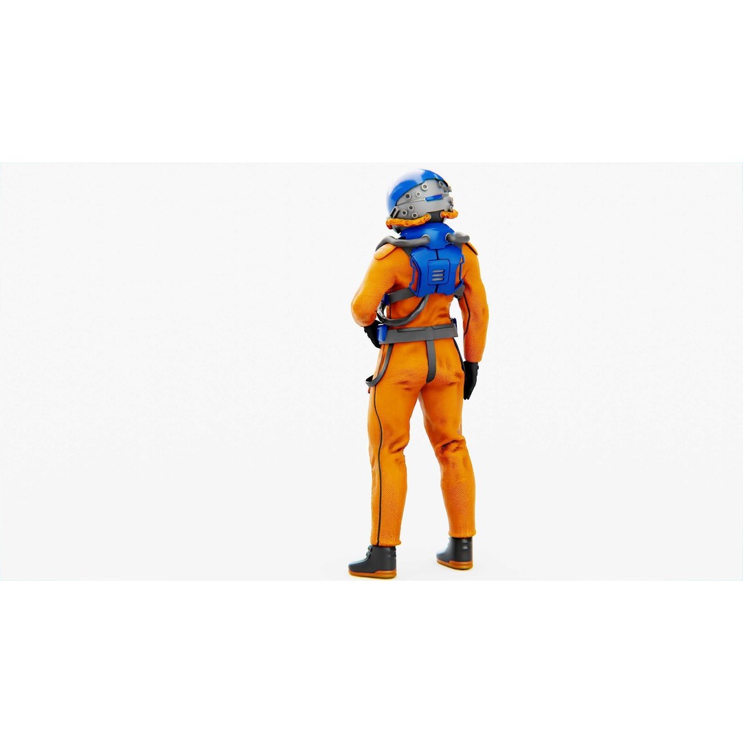 Mars Colony Astronaut 3D Model – Rigged Game Asset, FBX, Blender - View 18