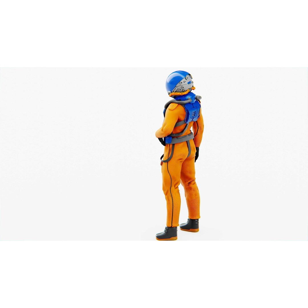 Mars Colony Astronaut 3D Model – Rigged Game Asset, FBX, Blender - View 19